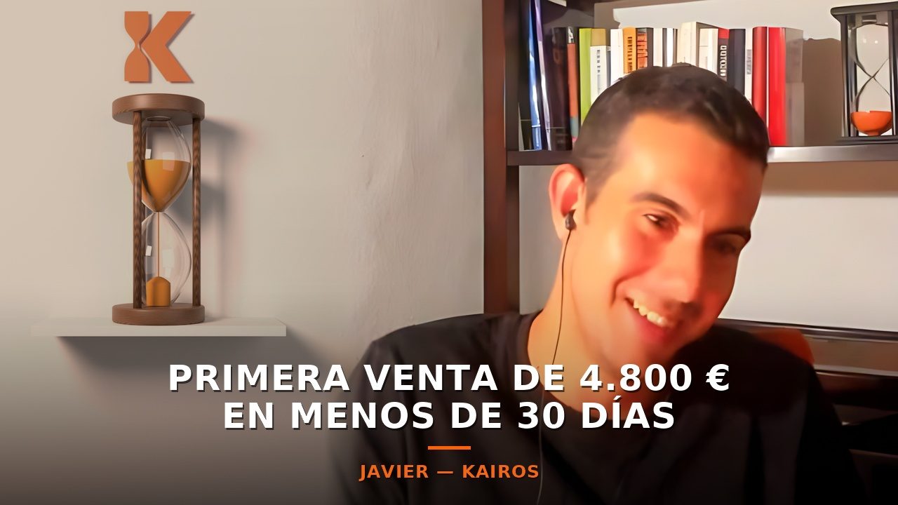 Javier, Kairos: primera venta de 4.800 € en menos de 30 días